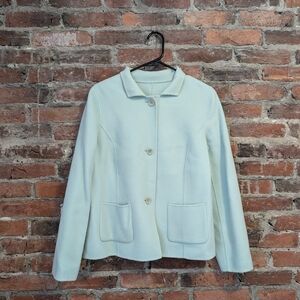 Classic Wool Light Blue Women's Spring Jacket